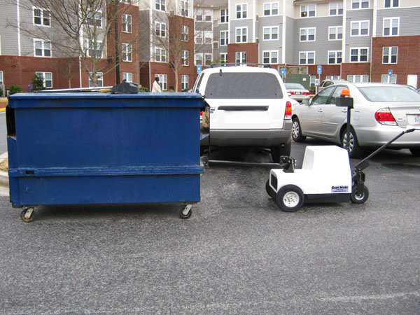 Dumpster mover - motorizing the Garbage bin so the Dumpster moves with ease.